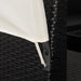 Set mobilier de grădină cu baldachin, 9 piese, negru, poliratan - WALTI WALTI
