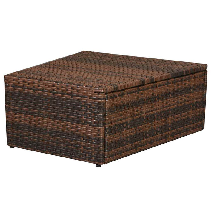 Set mobilier de grădină cu perne, 10 piese, maro, poliratan WALTI