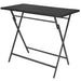 Set mobilier exterior pliabil, 7 piese, negru oțel, poliratan - WALTI WALTI