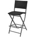 Set mobilier exterior pliabil, 7 piese, negru oțel, poliratan - WALTI WALTI