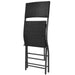 Set mobilier exterior pliabil, 7 piese, negru oțel, poliratan - WALTI WALTI