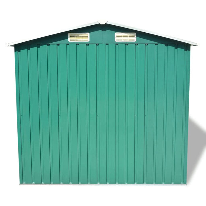 Magazie metalică de grădină, 204 x 132 x 186 cm, verde - WALTI WALTI