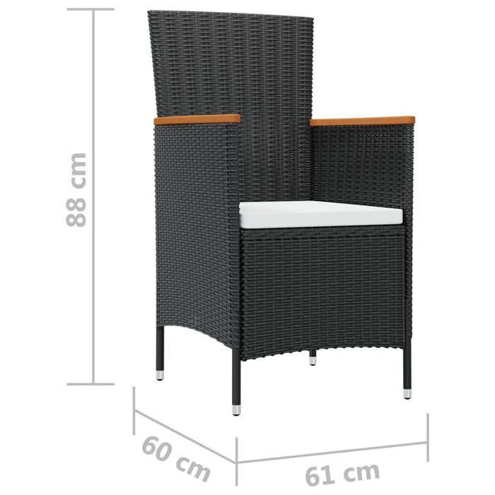 Set mobilier de exterior cu perne, 7 piese, poliratan WALTI