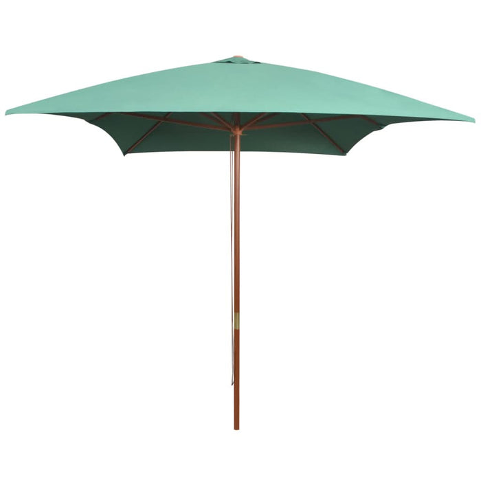 Umbrelă de soare cu stâlp din lemn, verde, 200x300 cm - WALTI WALTI