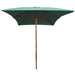 Umbrelă de soare cu stâlp din lemn, verde, 200x300 cm - WALTI WALTI
