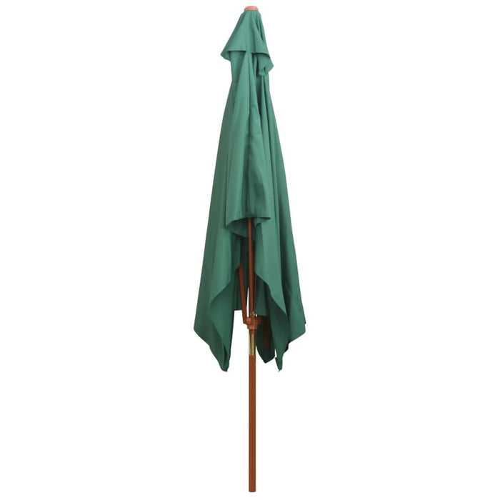 Umbrelă de soare cu stâlp din lemn, verde, 200x300 cm - WALTI WALTI