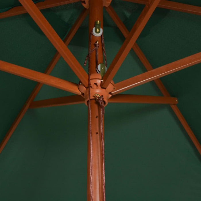 Umbrelă de soare cu stâlp din lemn, verde, 200x300 cm - WALTI WALTI