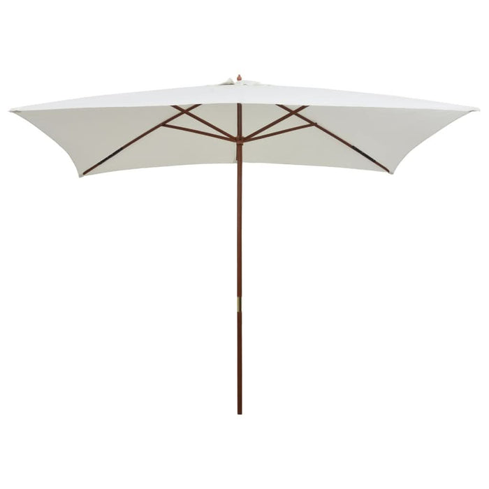 Umbrelă de soare cu stâlp de lemn, 200 x 300 cm, alb crem - WALTI WALTI