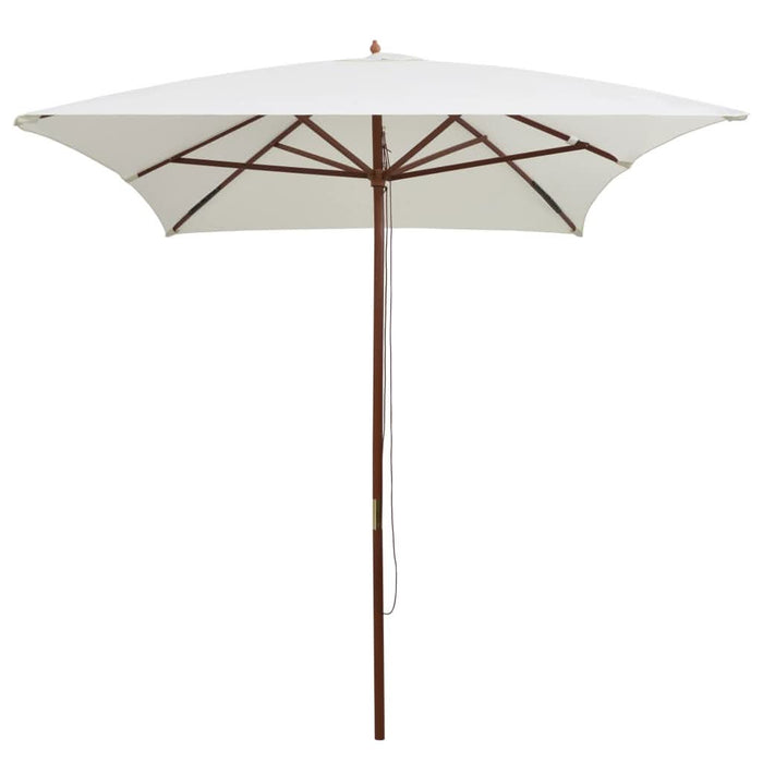 Umbrelă de soare cu stâlp de lemn, 200 x 300 cm, alb crem - WALTI WALTI