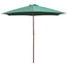 Umbrelă de soare cu stâlp de lemn 270 x 270 cm, verde - WALTI WALTI