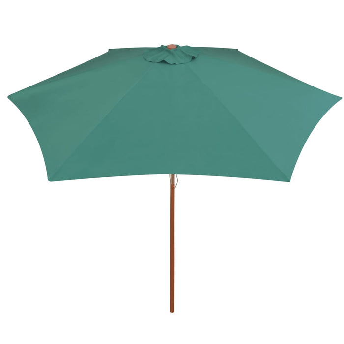 Umbrelă de soare cu stâlp de lemn 270 x 270 cm, verde - WALTI WALTI