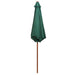 Umbrelă de soare cu stâlp de lemn 270 x 270 cm, verde - WALTI WALTI