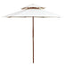 Umbrelă de soare dublă, 270x270 cm, stâlp de lemn, alb crem - WALTI WALTI