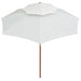 Umbrelă de soare dublă, 270x270 cm, stâlp de lemn, alb crem - WALTI WALTI