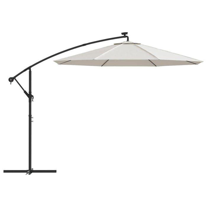 Umbrelă soare suspendată, iluminare LED, stâlp metalic 300 cm - WALTI WALTI