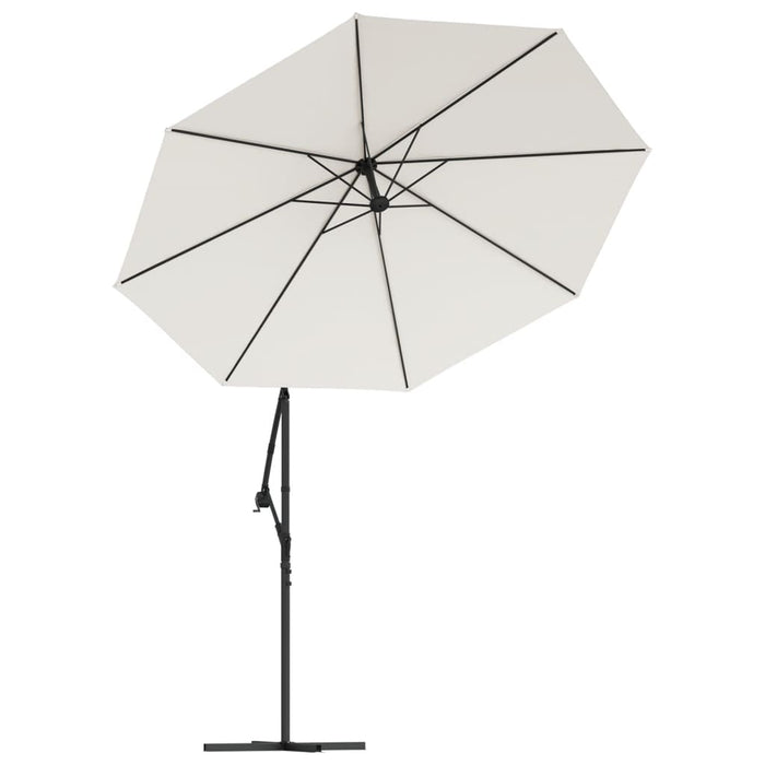 Umbrelă soare suspendată, iluminare LED, stâlp metalic 300 cm - WALTI WALTI