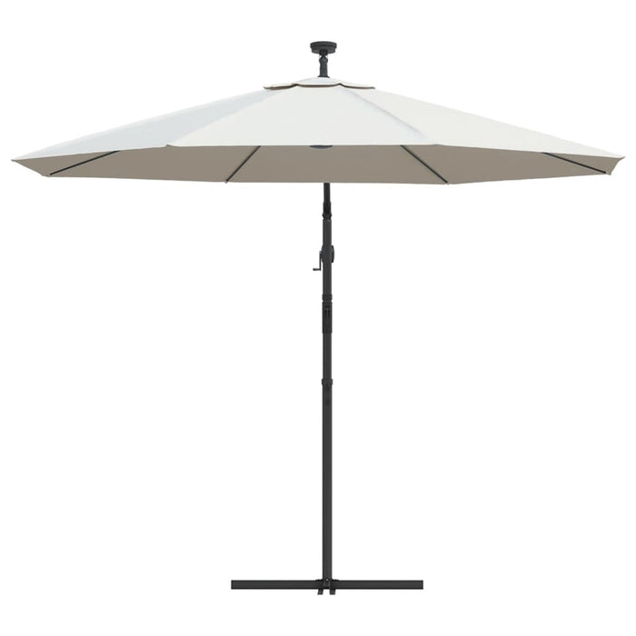 Umbrelă soare suspendată, iluminare LED, stâlp metalic 300 cm - WALTI WALTI