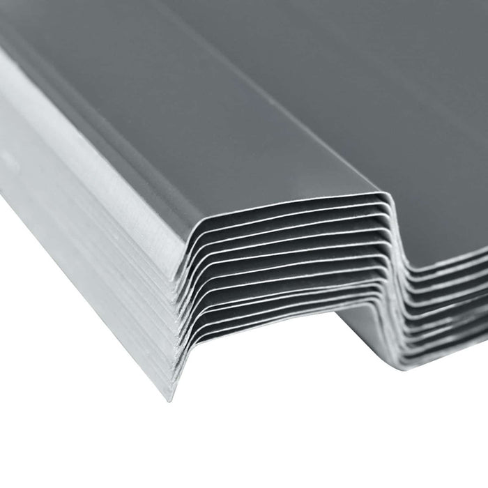 Panou de acoperiș 12 pcs Gri 129 x 45 cm Oțel galvanizat - WALTI WALTI