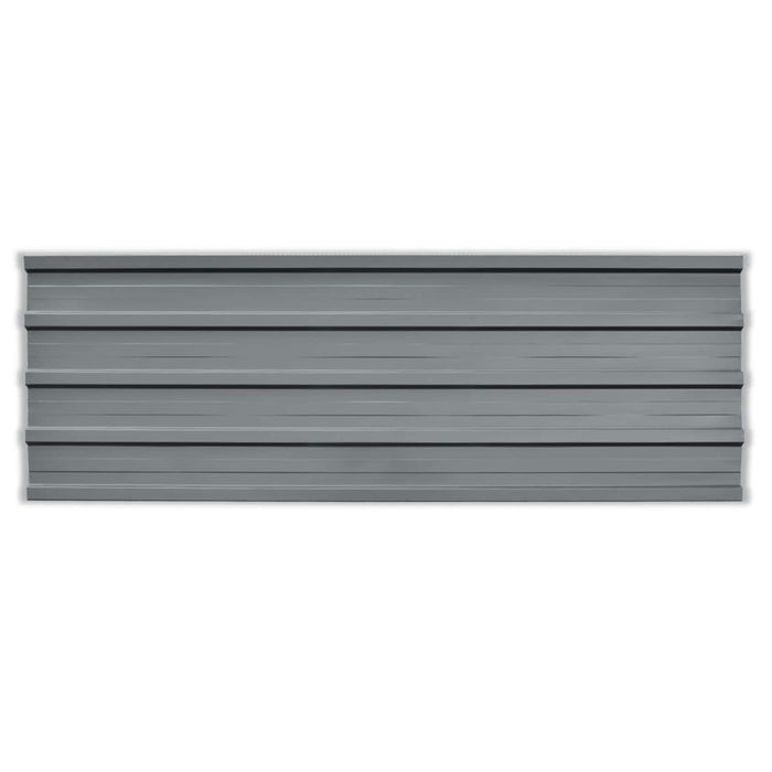 Panou de acoperiș 12 pcs Gri 129 x 45 cm Oțel galvanizat - WALTI WALTI