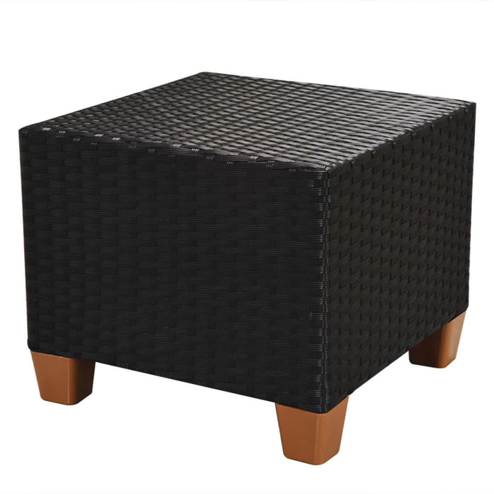 Set mobilier de grădină cu perne, 7 piese, negru, poliratan - WALTI WALTI