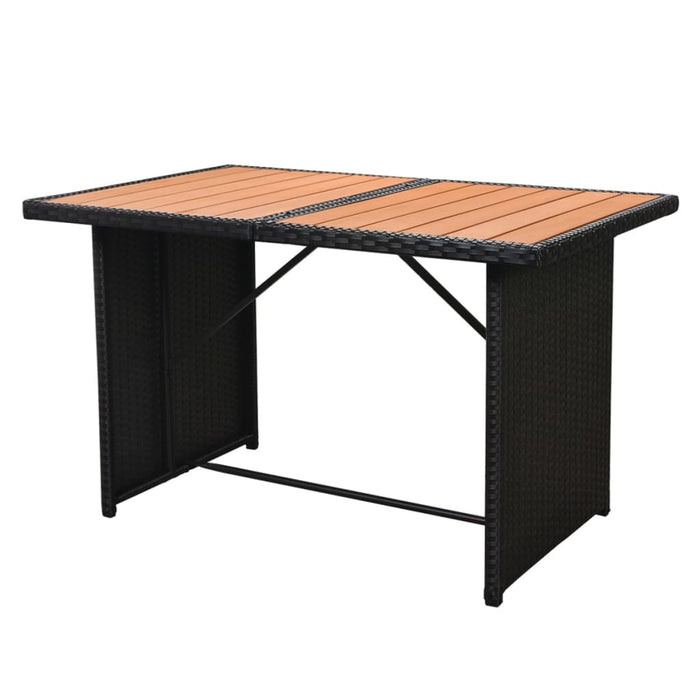 Set mobilier de grădină cu perne, 7 piese, negru, poliratan - WALTI WALTI