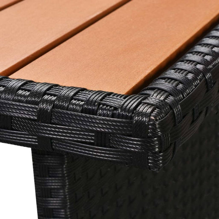 Set mobilier de grădină cu perne, 7 piese, negru, poliratan - WALTI WALTI