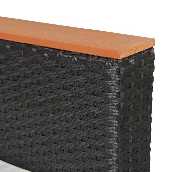 Set mobilier de grădină cu perne, 4 piese, negru, poliratan - WALTI WALTI