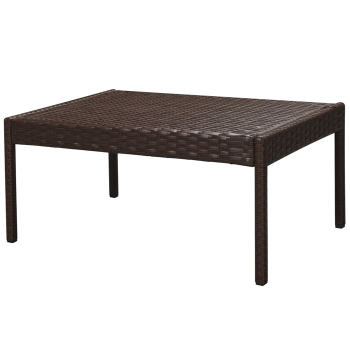 Set mobilier de grădină cu perne, 6 piese, maro, poliratan WALTI