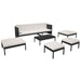 Set mobilier de grădină cu perne, 6 piese, negru, poliratan - WALTI WALTI