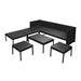Set mobilier de grădină cu perne, 6 piese, negru, poliratan - WALTI WALTI