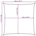 Pânză parasolar, antracit, 2 x 2 m, HDPE, pătrat - WALTI WALTI