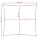 Parasolar din material textil oxford, pătrat, 2 x 2 m, crem - WALTI WALTI