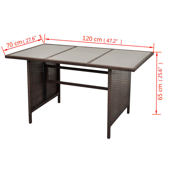 Set mobilier de grădină cu perne, 4 piese, maro, poliratan WALTI