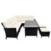 Set mobilier de grădină cu perne, 4 piese, negru, poliratan - WALTI WALTI