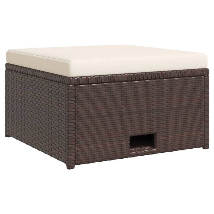 Set mobilier de grădină cu perne, 4 piese, maro, poliratan - WALTI WALTI