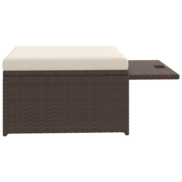 Set mobilier de grădină cu perne, 4 piese, maro, poliratan - WALTI WALTI