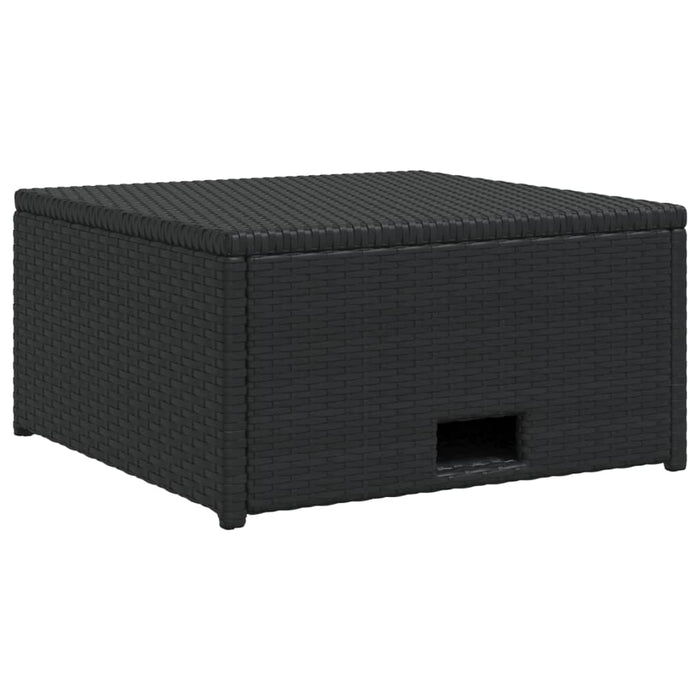 Set mobilier de grădină cu perne, 4 piese, negru, poliratan - WALTI WALTI