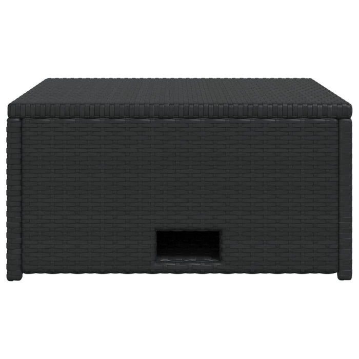 Set mobilier de grădină cu perne, 4 piese, negru, poliratan - WALTI WALTI