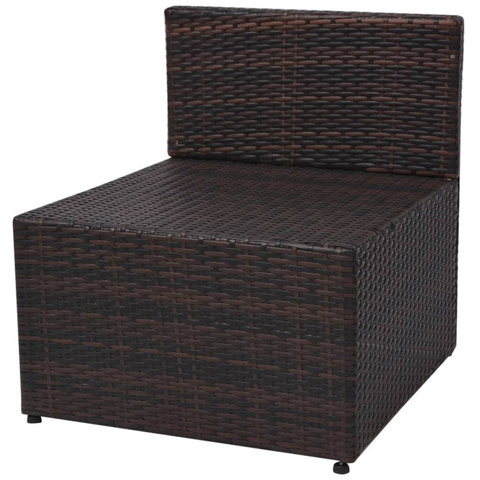 Set mobilier de grădină cu perne, 5 piese, maro, poliratan - WALTI WALTI