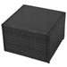Set mobilier de grădină cu perne, 5 piese, negru, poliratan - WALTI WALTI