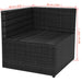 Set mobilier de grădină cu perne, 5 piese, negru, poliratan - WALTI WALTI