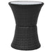 Set mobilier bistro cu perne, 3 piese, negru, poliratan - WALTI WALTI