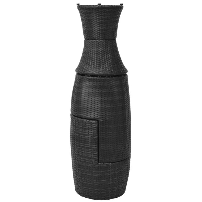 Set mobilier bistro cu perne, 3 piese, negru, poliratan - WALTI WALTI