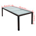 Set mobilier de exterior cu perne, 9 piese, maro, poliratan - WALTI WALTI