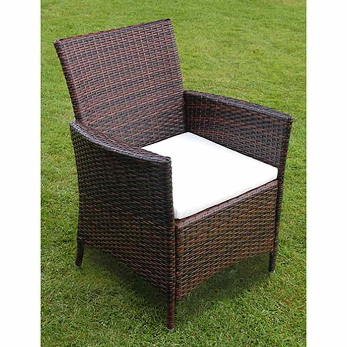 Set mobilier de exterior cu perne, 7 piese, maro, poliratan - WALTI WALTI