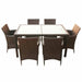 Set mobilier de exterior cu perne, 7 piese, maro, poliratan - WALTI WALTI
