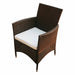 Set mobilier de exterior cu perne, 7 piese, maro, poliratan - WALTI WALTI