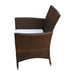 Set mobilier de exterior cu perne, 7 piese, maro, poliratan - WALTI WALTI