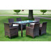Set mobilier de exterior cu perne, 7 piese, maro, poliratan - WALTI WALTI