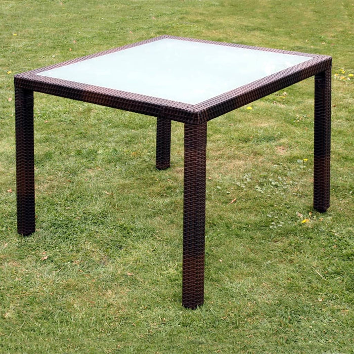 Set mobilier de exterior cu perne, 5 piese, maro, poliratan - WALTI WALTI